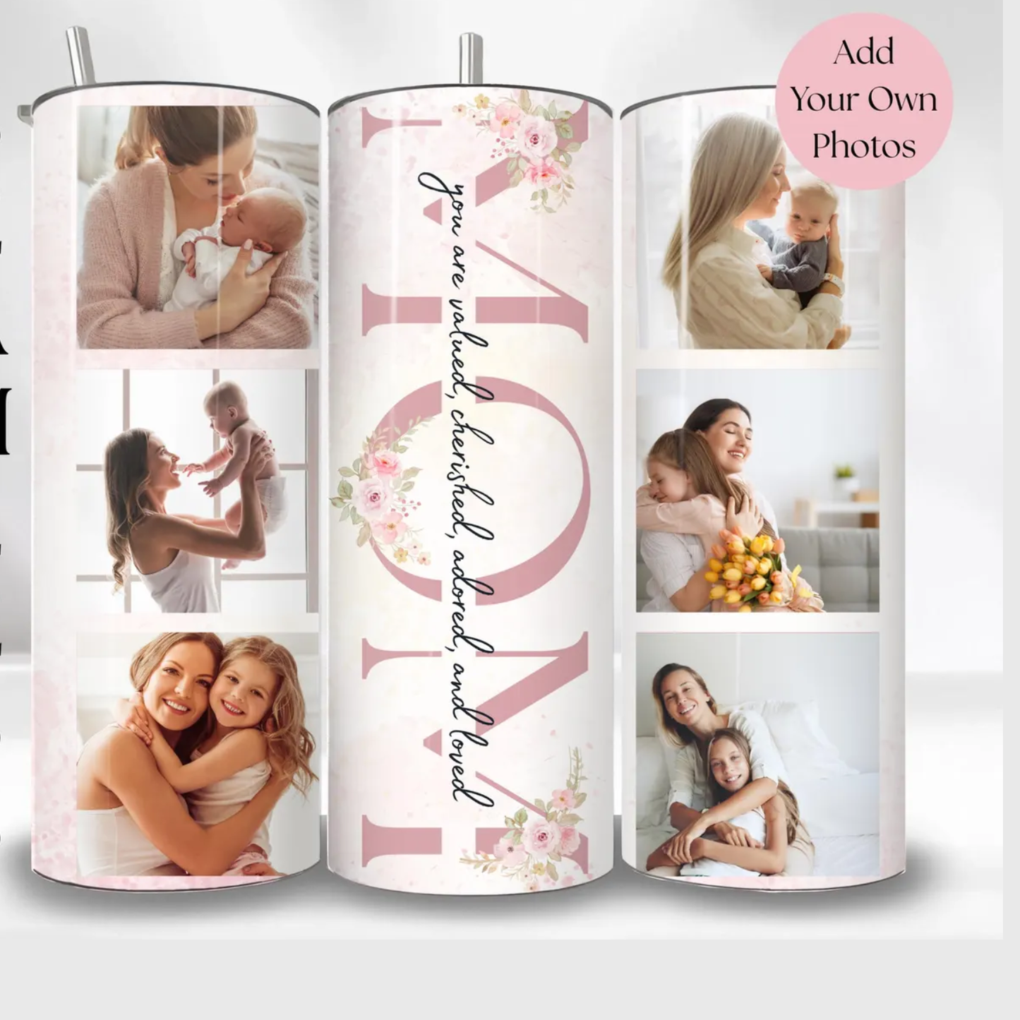 Personalized 20 oz Photo Tumbler | Custom Picture Tumbler With Image | InsulaSta Stainless Steel Cup | Photo Gift for him Her