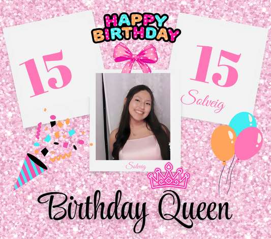 Birthday Girl Personalized 20 oz Photo Tumbler | Custom Picture Tumbler With Image | InsulaSta Stainless Steel Cup | Photo Gift for him Her