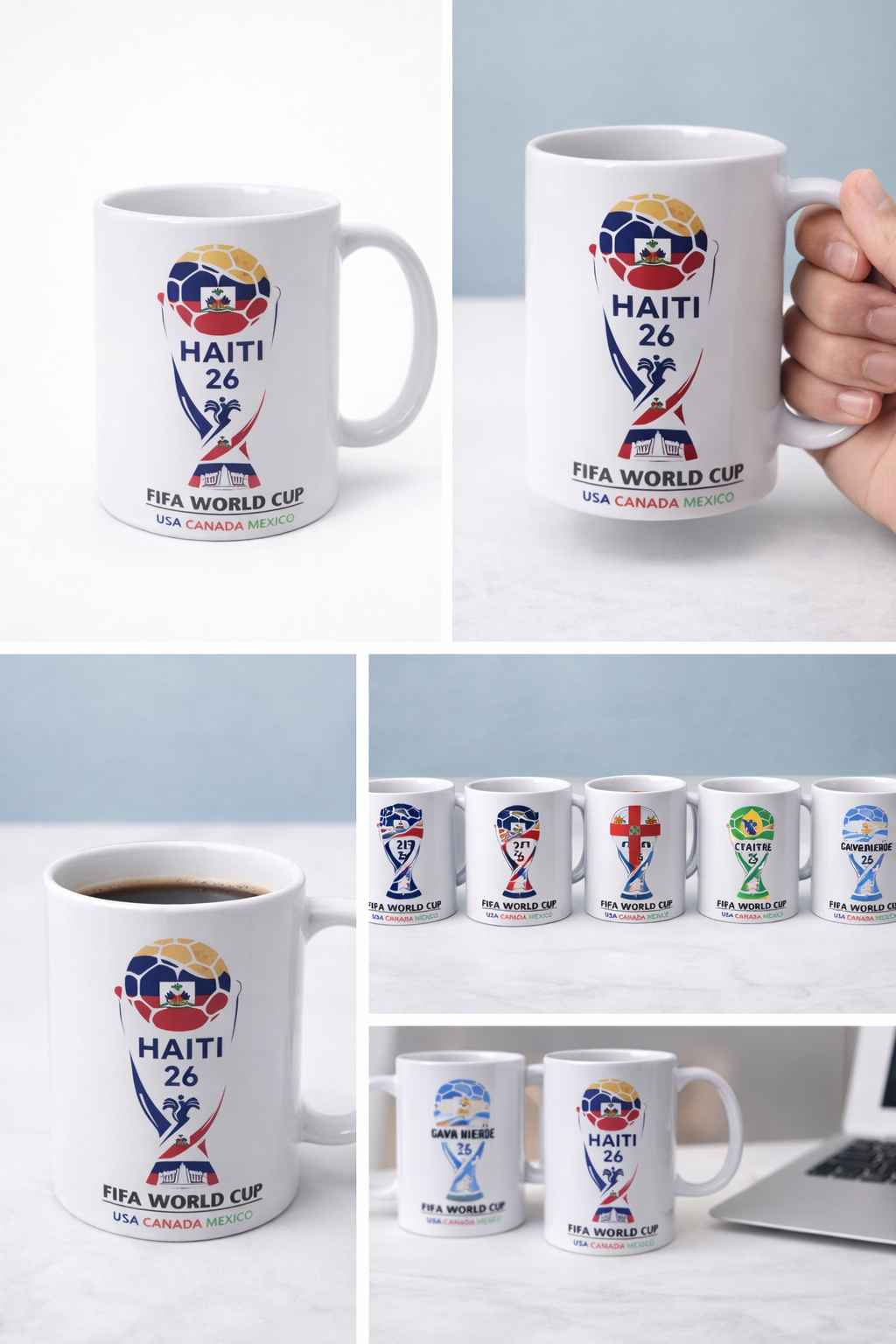Haiti World Cup Country Mug – Soccer Fan CoffCoffee – FIFA World Cup 2026 Gift – National Team Mug