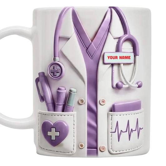 Personalized Nurse Mug with Name2 – Custom RN Coffee Mug, Nurse Appreciation Gift, Nursing Graduation Gift (Copy)