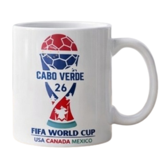 Cabo Verde World Cup Country Mug – Soccer Fan Coffee Cup – FIFA World Cup 2026 Gift – National Team Mug