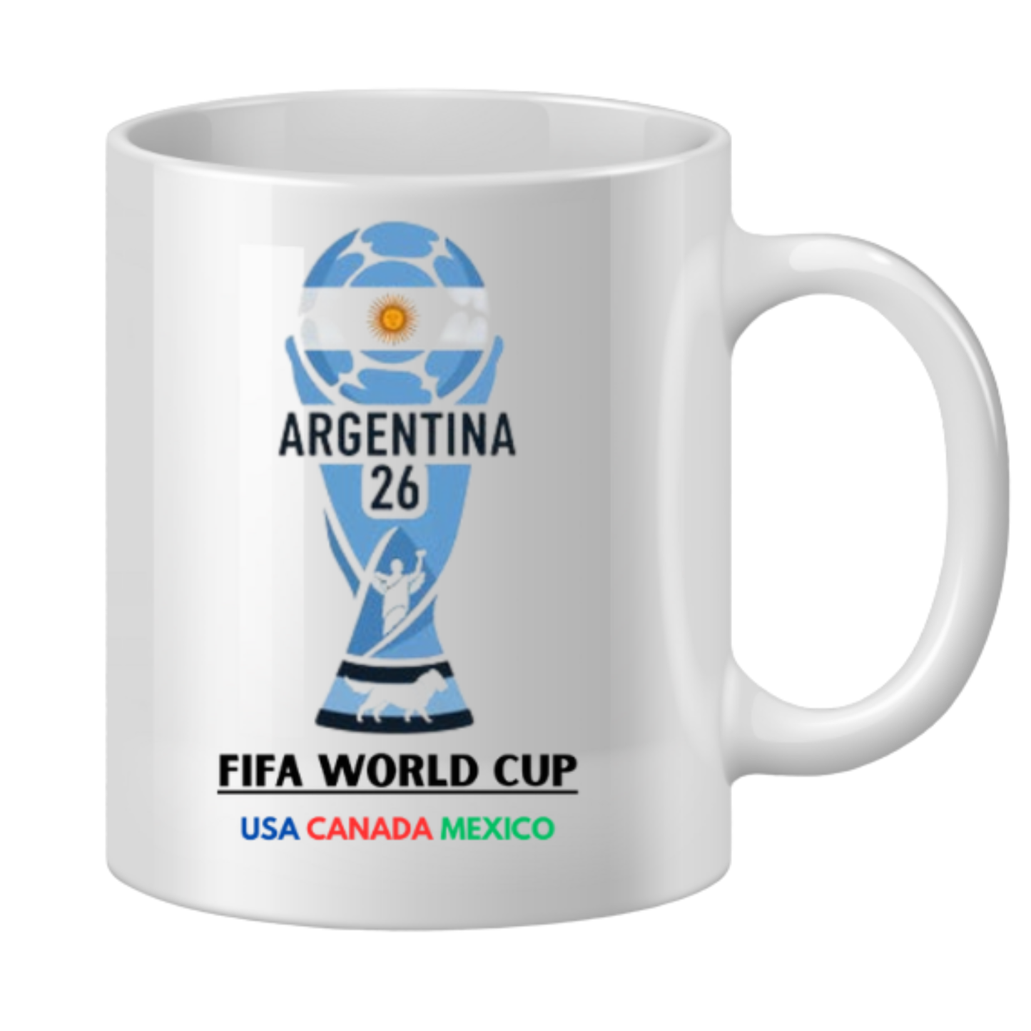Argentina World Cup Country Mug – Soccer Fan Coffee Cup – FIFA World Cup 2026 Gift – National Team Mug