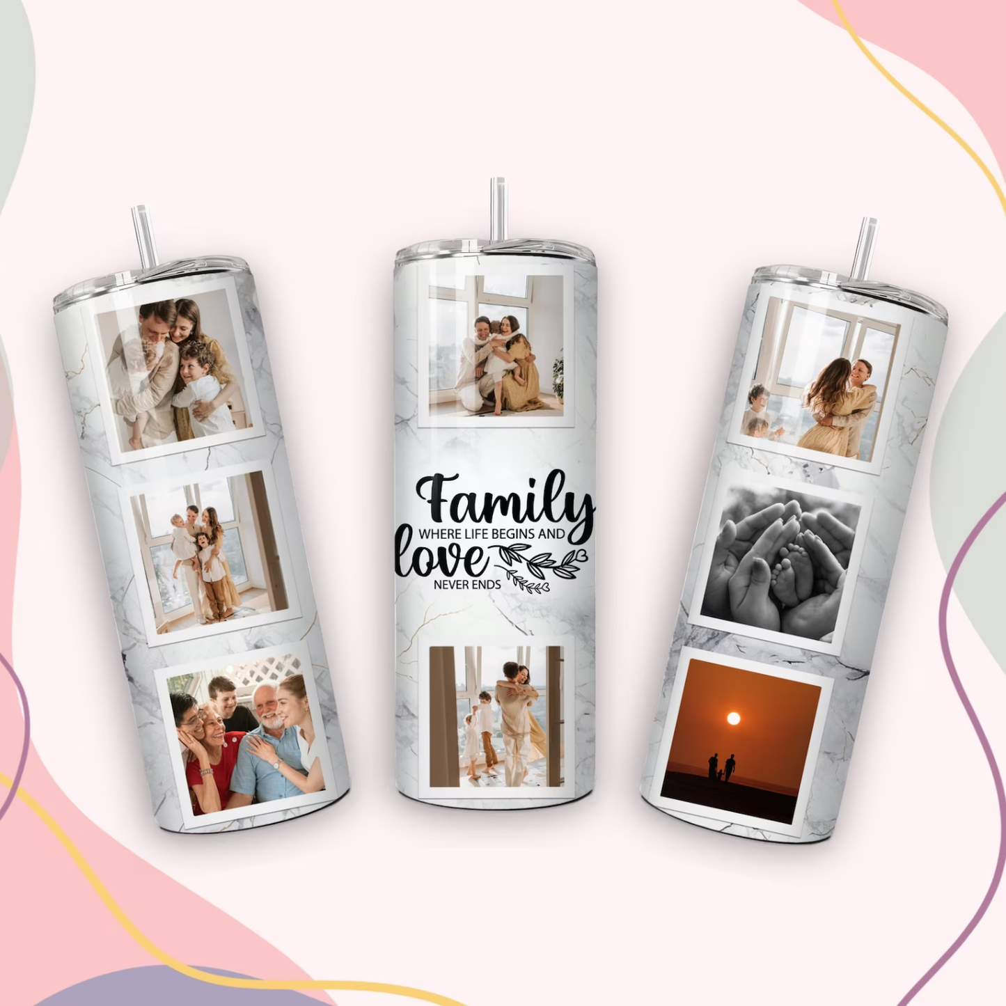 Personalized 20 oz Photo Tumbler | Custom Picture Tumbler With Image | InsulaSta Stainless Steel Cup | Photo Gift for him Her