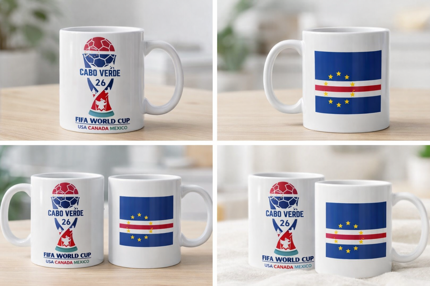 Cabo Verde World Cup Country Mug – Soccer Fan Coffee Cup – FIFA World Cup 2026 Gift – National Team Mug