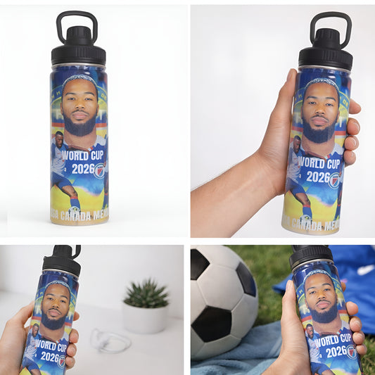 Haitian player World Cup 2026 Soccer Tumbler – Football Fan Gift – Team Country Stainless Steel Cup – Sports Travel